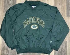 Vintage Green Bay Packers Logo 7 Jacket Pullover Men's Size Large NFL Football