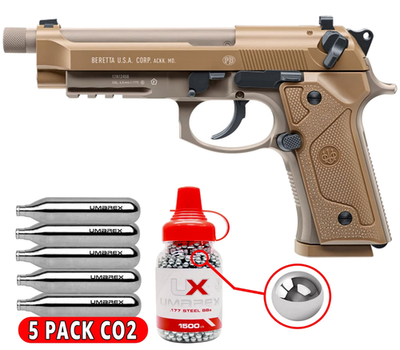 Beretta M9A3 co2ガスガン 本体 マガジン2本付 Beretta M9A3 .177 Cal Air Pistol, Full Auto w/ BB Jug & CO2