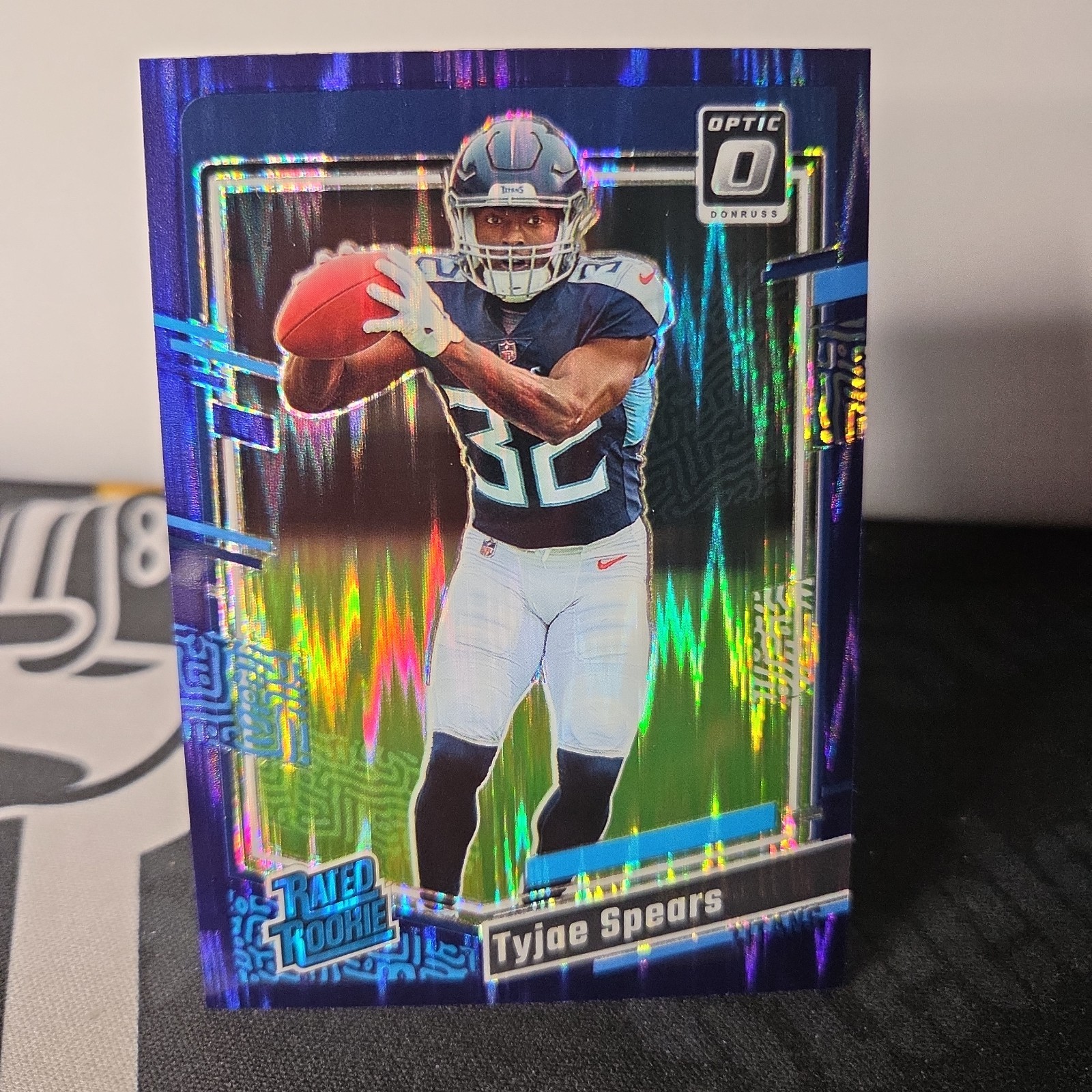 2023 Donruss Optic Tyjae Spears Purple Shock Prizm Rated Rookie RC #297 Titans