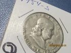 New Listing1954 s Franklin Half Dollar, Unc- 90% Silver - 0.3617 Troy Ounces, #7