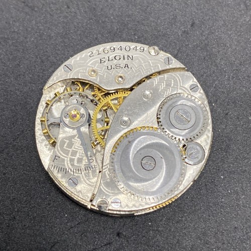 Elgin Pocket Watch Movement Size 3/0s Grade 462 Model 2 Hunter 7j Repair F8135 - 第 3/10 張圖片