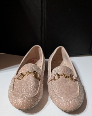 Self Esteem Champagne Sparkle Ballet Flat Shoes  Girls Size 4