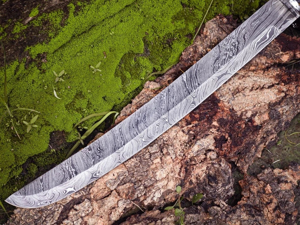 Espada vikinga de acero de Damasco hecha a mano lista para la batalla Sharp... - Imagen 3 de 4