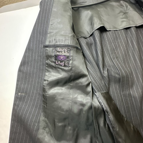 ERNESTO BELLINI Sport Mantel und Hose Set mit schwarzer Krawatte 38R Slim 30X30 schwarz #094 - Bild 13 von 24