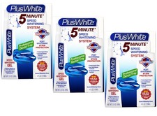 Plus White 5 Minute Speed Whitening System Teeth Whitening Gel and Rinse 3 Pack