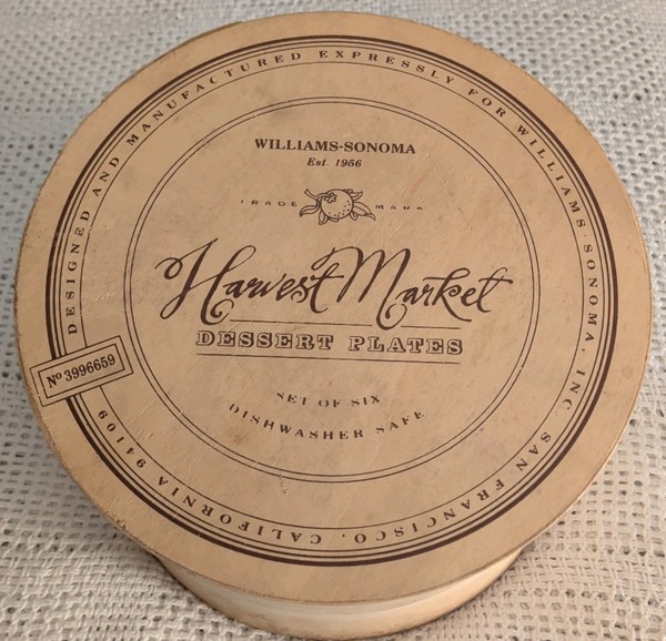 Williams-Sonoma Juego de 6 Platos de Postre Harvest Market 8" En Caja Decorativa