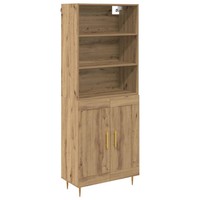 Highboard Artisan Eiche Breite 69,5 Cm Tiefe 34 Cm HöHe 180 Cm Holzwerkstoff
