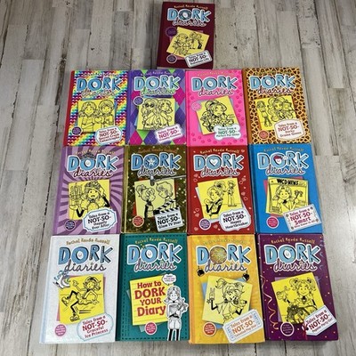 Dork Diaries Lot of 13 Different Hardback Books- 1,2,3,3.5,4,5,6,7,8,9,10,11,12