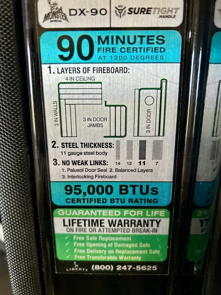 ENORME pistola Liberty pistola segura bóveda Cabela's Ambassador Series LZ-35 Monster DX-90  Foto 4 de 4