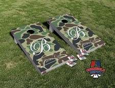 Custom Personalized Name Camo Hunting Cornhole Board Vinyl Wrap Skins Set