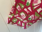 Lark Lane Cropped Denim Jacket Womens Size 12P Pink Green Print Silver Buttons — photo 5