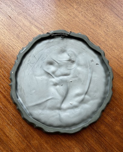 Lady with Wings Cherub Cupid Bow Arrow Victorian Jasperware Wall Hanging Plaque - Picture 2 of 2
