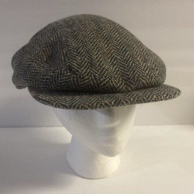 Mucros Weavers Trinity Kerry Grey Wool Tweed Herringbone Quilted Lining Large
