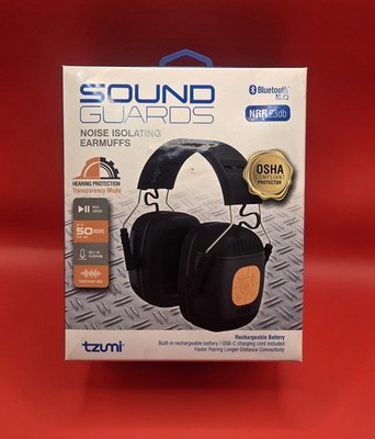 NEW Tzumi Sound Guards Noise Isolating Hearing Protection Bluetooth Headphones