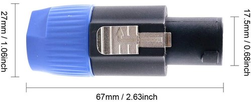 MR DJ SPMH2 2 pcs Speakon Male Head Connector Allows for Speaker Cables - Picture 2 of 6