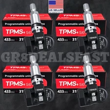 4 PACK TPMS Tire Pressure Sensor 315MHz 433MHz Universal Metal Like Autel