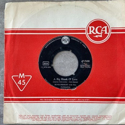ELVIS PRESLEY: A Big Hunk O'Love/My Wish Came True (Single RCA 47-7600 / S3)