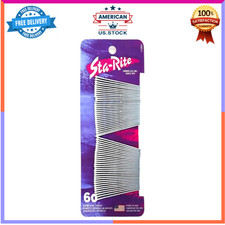 Sta-Rite 60 White Bobby Pins   Strong Grip Hair Pins for Styling  Updos