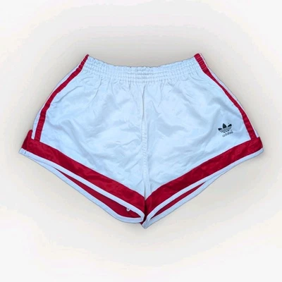 ADIDAS Spezial Glanz Nylon Shorts D5 Fußball Turnhose Vintage Retro weiß Sport - Bild 1 von 4