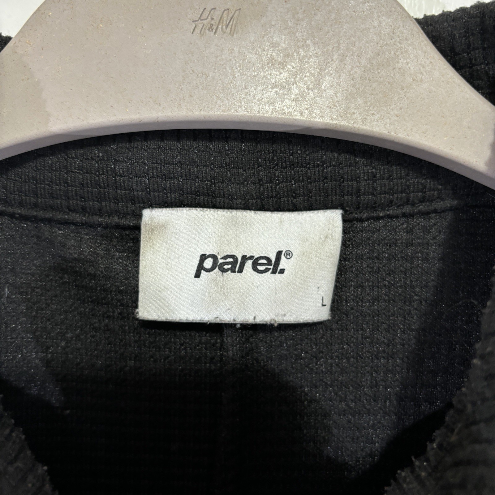 Parel Studios Prespa 1/4 Zip Waffle Jumper Pullover Black Size Large Men’s image 8
