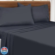 MALLONI HOME Queen Sheet Set - Double Brushed Microfiber Bedding Set Queen, 4