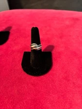 Vintage 925 Solid Sterling Silver Twist Ring Size 6