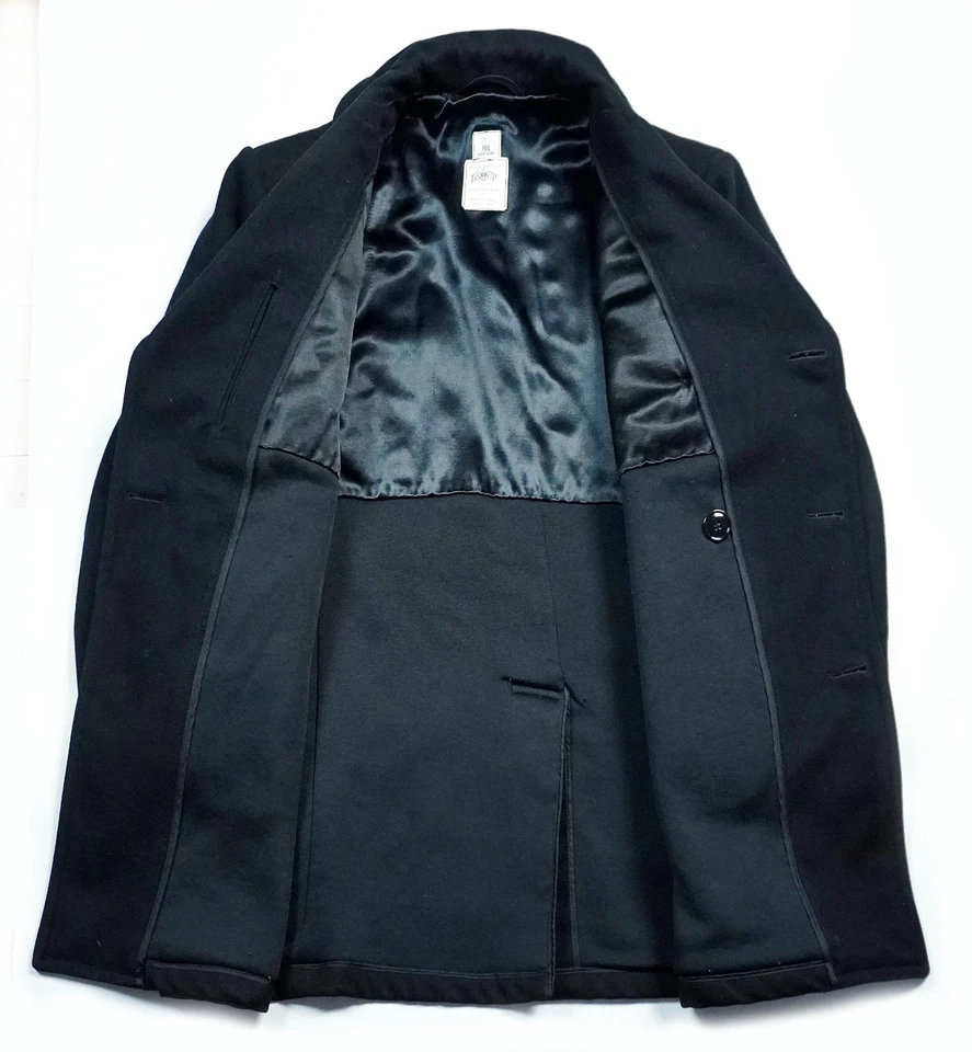 Vintage Sterlingwear of Boston DSCP USN Navy Military Black Wool Pea Coat Sz 46L - Image 4 of 4