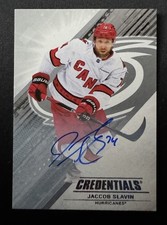 2024-25 Upper Deck Credentials Autograph #74 Jaccob Slavin - Carolina Hurricanes