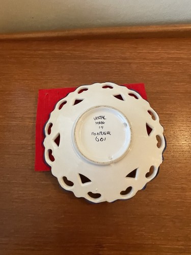 VINTAGE PIECES OF DELFT CHINA MADE IN PORTUGAL PLATE AND A DISH STAMPED - Picture 3 of 13
