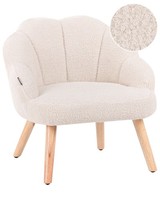 Kindersessel Polstersessel Bouclé FüR Kinder Holzbeine Hellbeige Miland