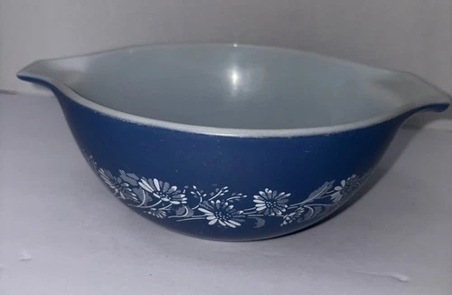 Pyrex Corning Colonial Mist Blue White 1.5 Quart Cinderella Bowl 442