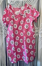 Vintage Lane Bryant Nightgown Pajama Pink Floral 1970s Lightweight XXL 46 48