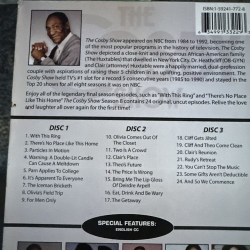 The Cosby Show - Season 8 (DVD, 2008, 3-Disc Set) - Picture 4 of 6