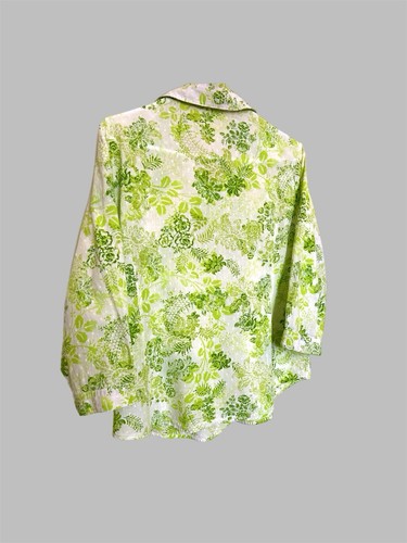 Camicia Coldwater Creek donna XL 16 linea verde senza bottoni ferro manica lunga - Foto 2 di 5