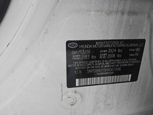 ELANTRA 2017 Jack 1966961 - Picture 6 of 12