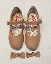Capezio Mary Jane Tap Shoes Child's Size 12M 3800C Caramel Tan New No Box 3881