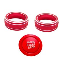 Air Conditioning Knob Covers, Push Start Button Cover Trim Ring,Aluminum Alloy