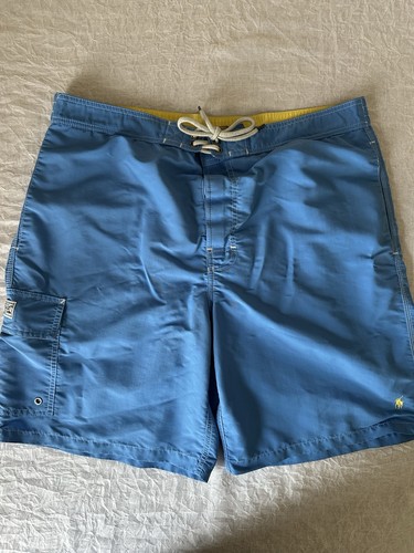 Polo Ralph Lauren Men's Size XL Swimwear Shorts Trunks Blue Lined Preppy Pockets