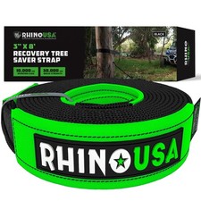 Rhino Usa Tree Saver Tow Strap 3in X 8ft - 31518lb Winch Extension Rhino Usa Tree Saver Tow Strap 3in X 8ft - 31518lb Winch Extension