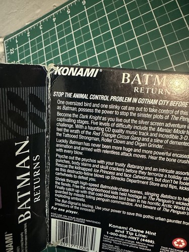 Batman Returns (SNES, 1992): Cartridge & Box Only - Authentic - Picture 3 of 7