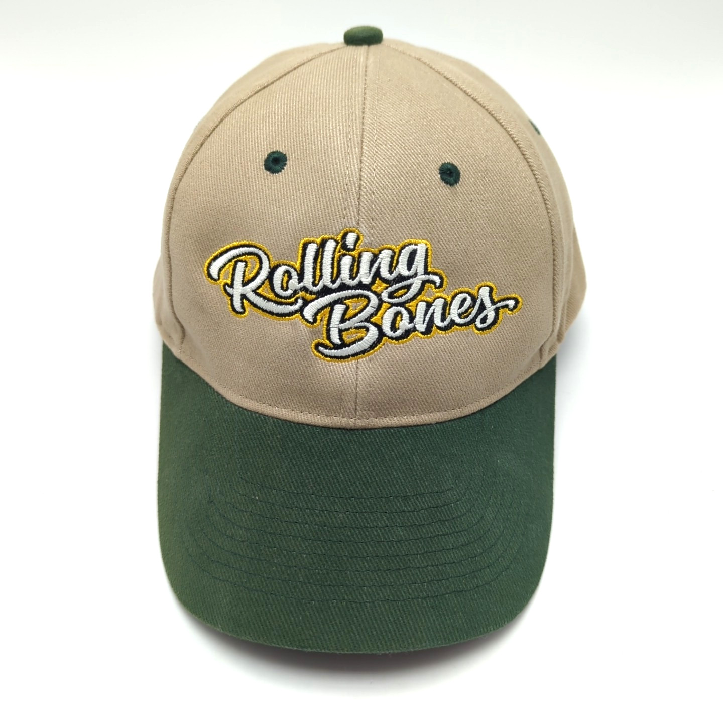 Rolling Bones hat beige green adjustable snapback… - image 2