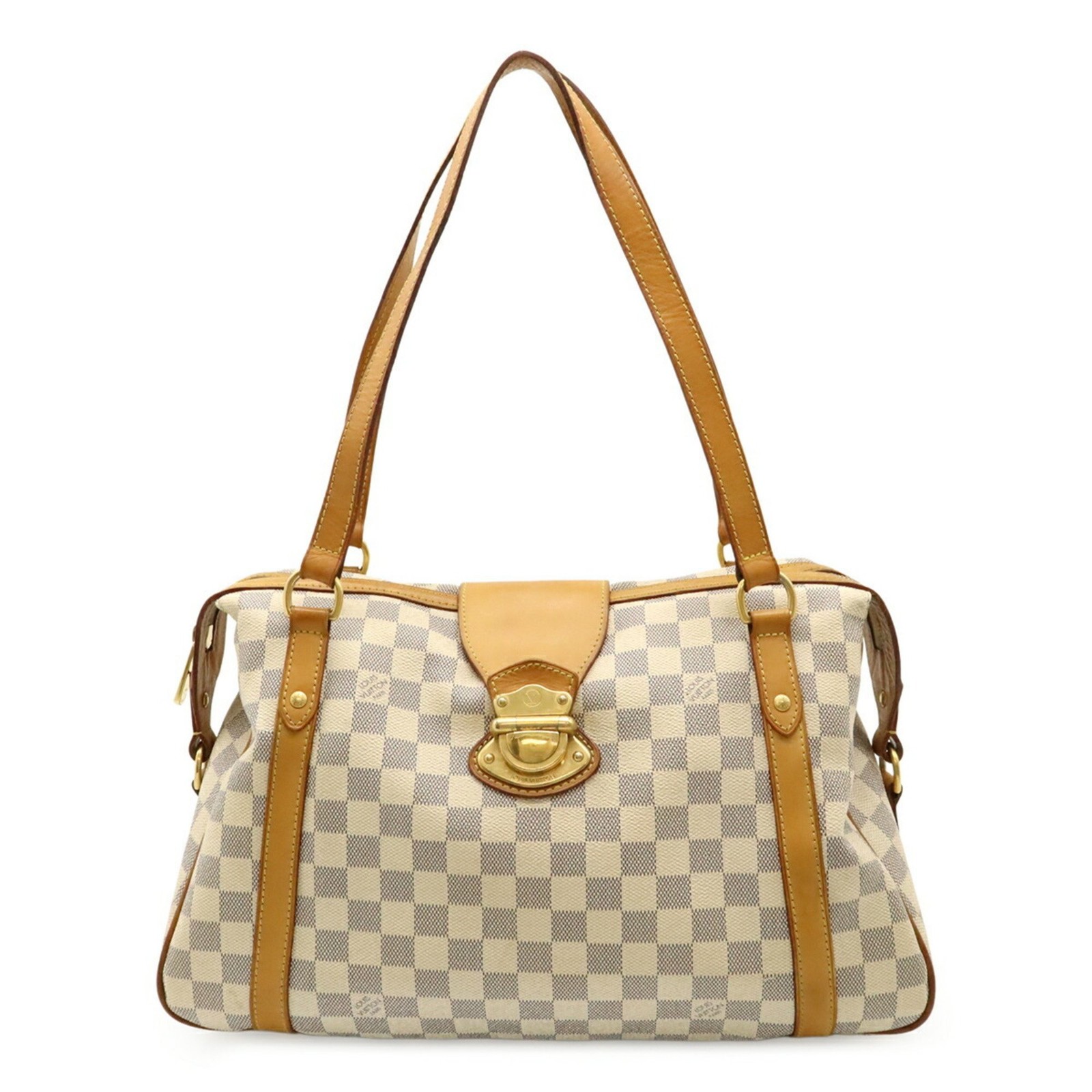 LOUIS VUITTON Damier Azur Stresa PM Shoulder Tote Bag N42220 Blue Canvas-image