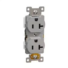 X Series 20 Amp 125-Volt Tamper Resistant Heavy-Duty Indoor Duplex Outlet Back W