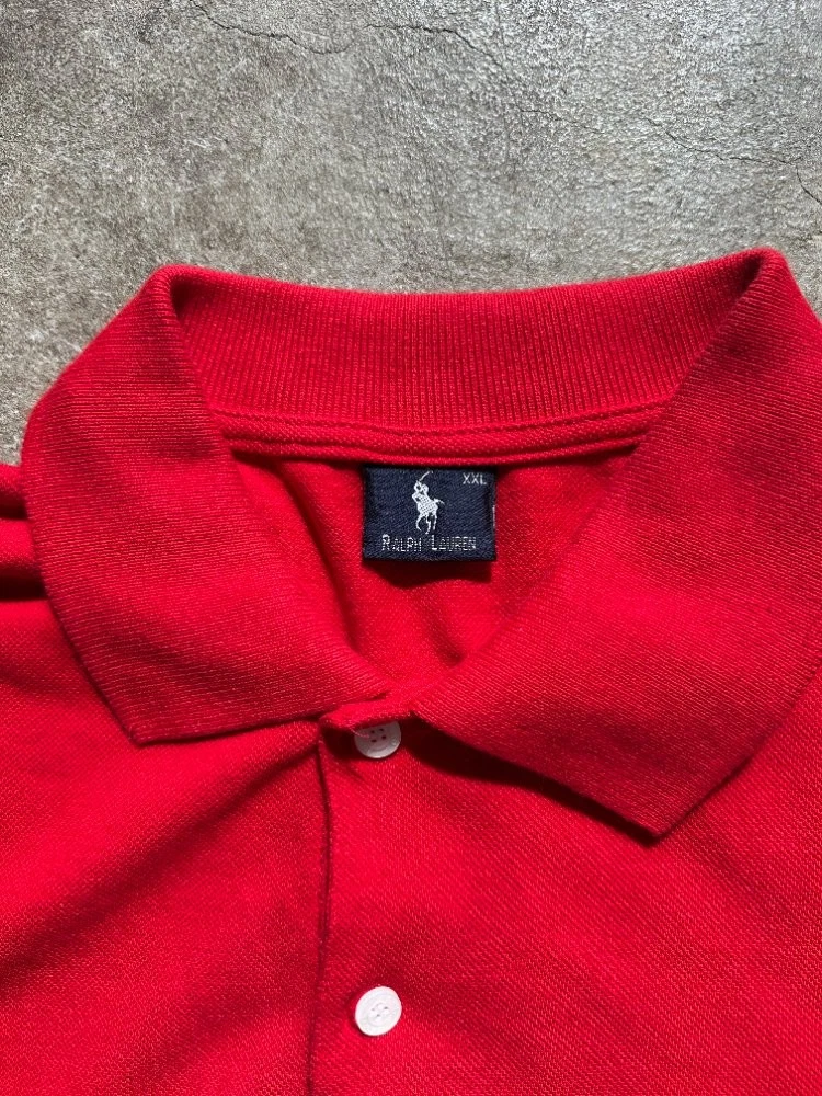 Polo Ralph Lauren Red Pique Cotton Polo Shirt
