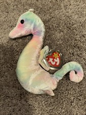 Ty Beanie Baby Neon - MWMT Seahorse 1999 
