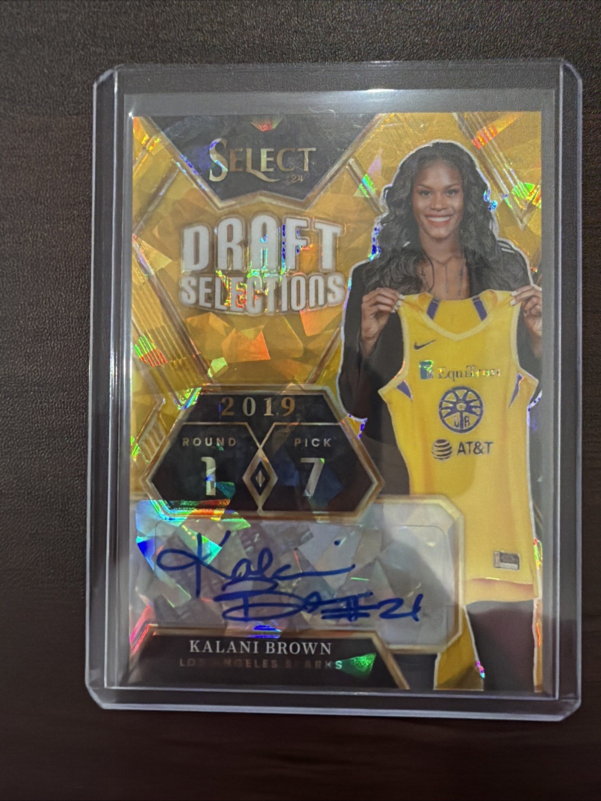 2024 Select WNBA Kalani Brown Draft Selections GOLD PRIZM AUTO #07/10