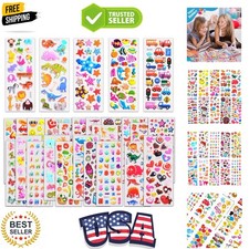 Stickers for Kids 1000 , 3D Puffy Stickers for Kids Toddlers 40 Different She...