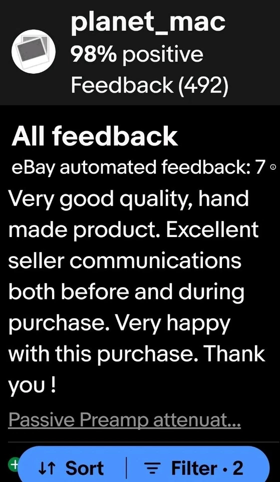 Passive Preamp attenuator ALPS B-VELVET 10k alloy Chassis HANDMADE 🇬🇧 SILVER - Image 3 of 4