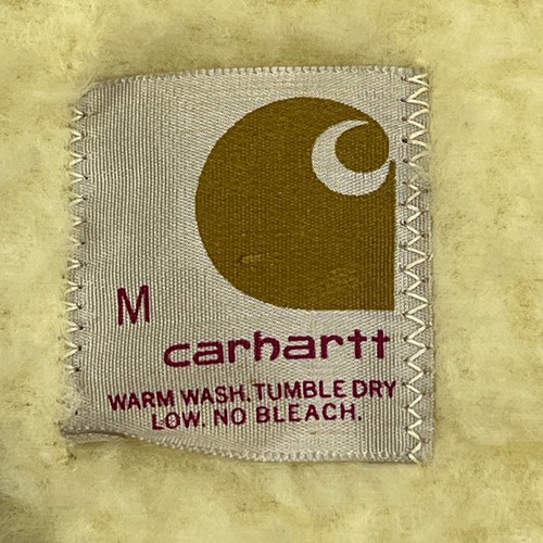 VTG Carhartt Vest Men's Medium Brown Duck Canvas Sherpa Lined 6SV USA Made 80s - Picture 3 of 10