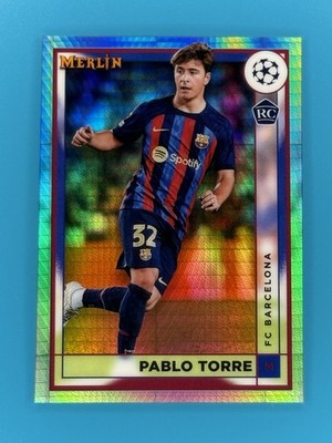 2022-23 Topps Merlin UEFA #52 Pablo Torre RC Aqua Prism Refractor